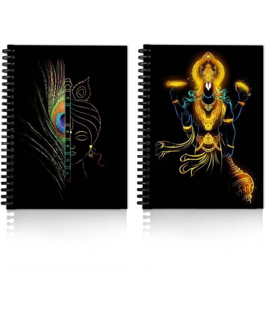     			DI-KRAFT Diary Combo Pack | Printed Diary combo Pack | BTS New Collection A5 Diary Unruled 120 Pages (Dark Black 02, Pack of 2)