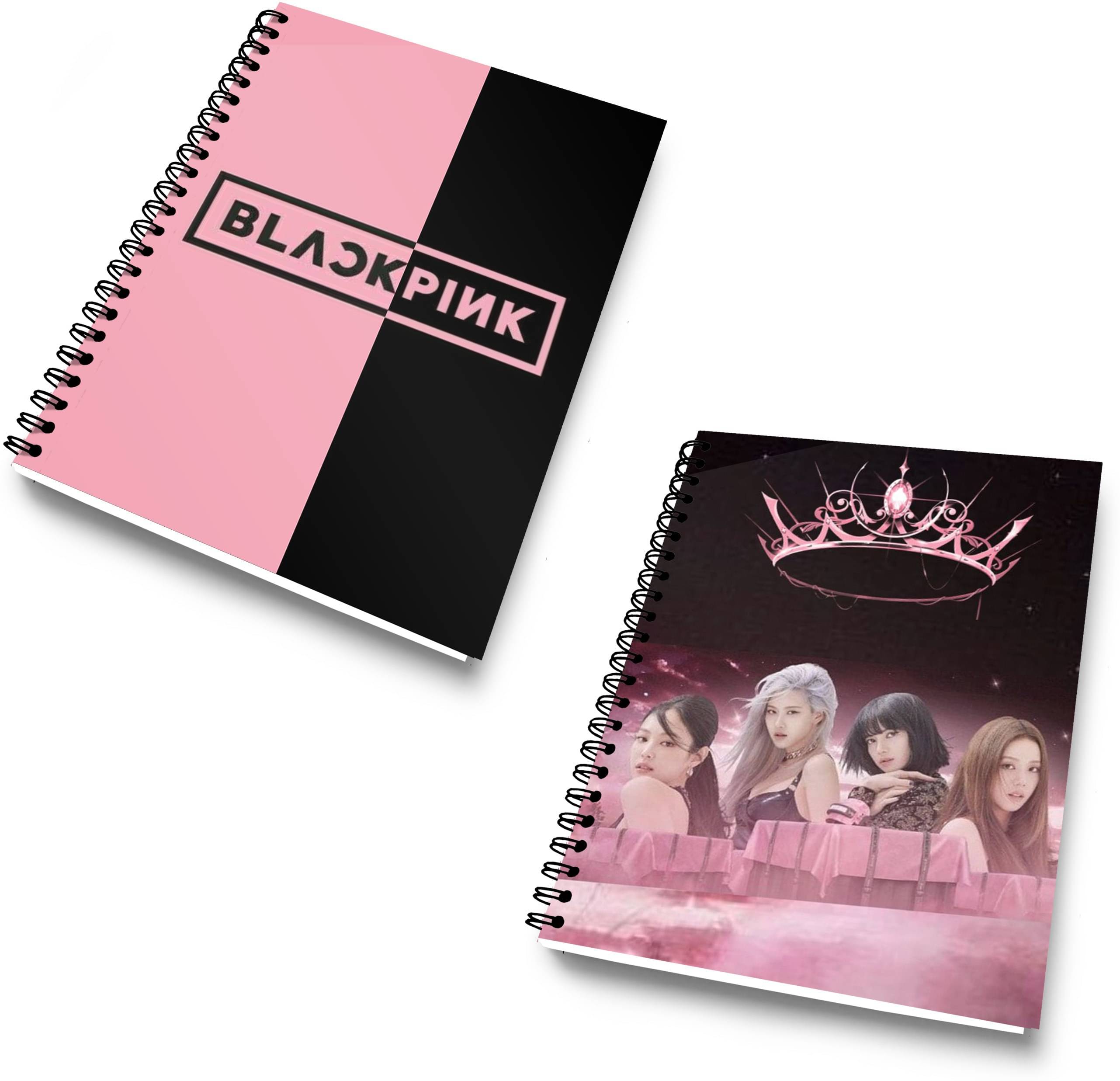     			DI-KRAFT Diary Combo Pack | Printed Diary combo Pack | BTS New Collection A5 Diary Unruled 120 Pages (Black and Pink, Pack of 2)