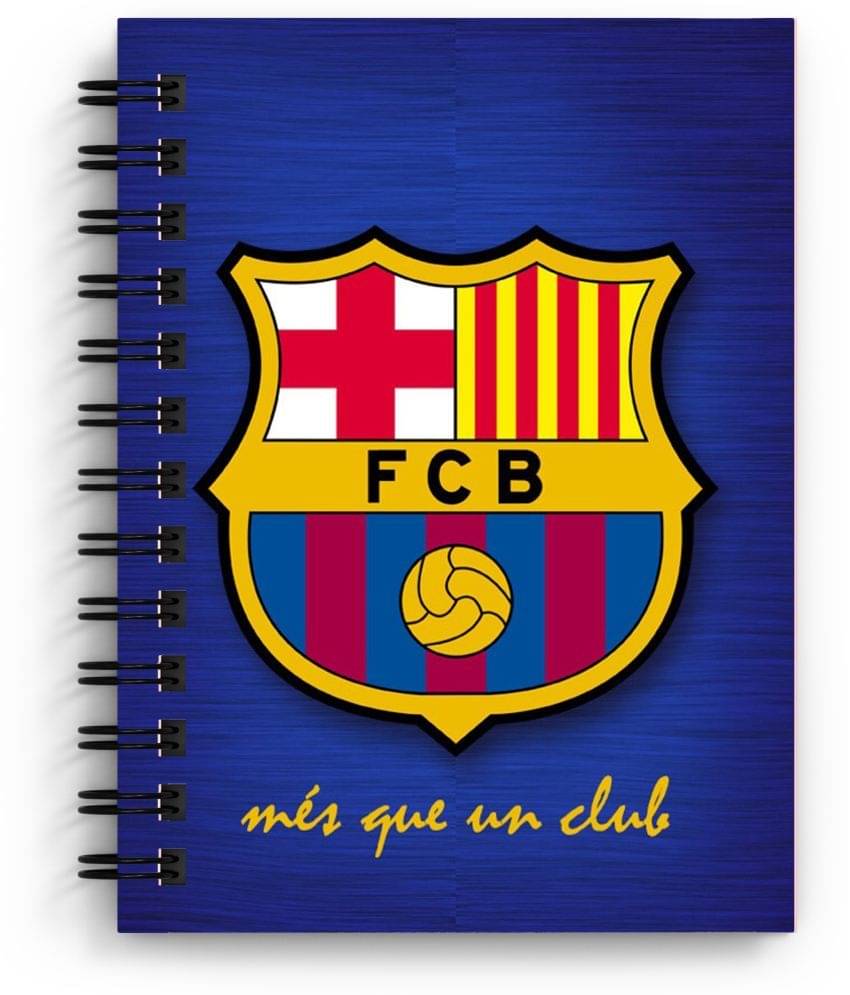     			DI-KRAFT FCB printed Regular Notebook A5 Diary Unruled 160 Pages (Blue)