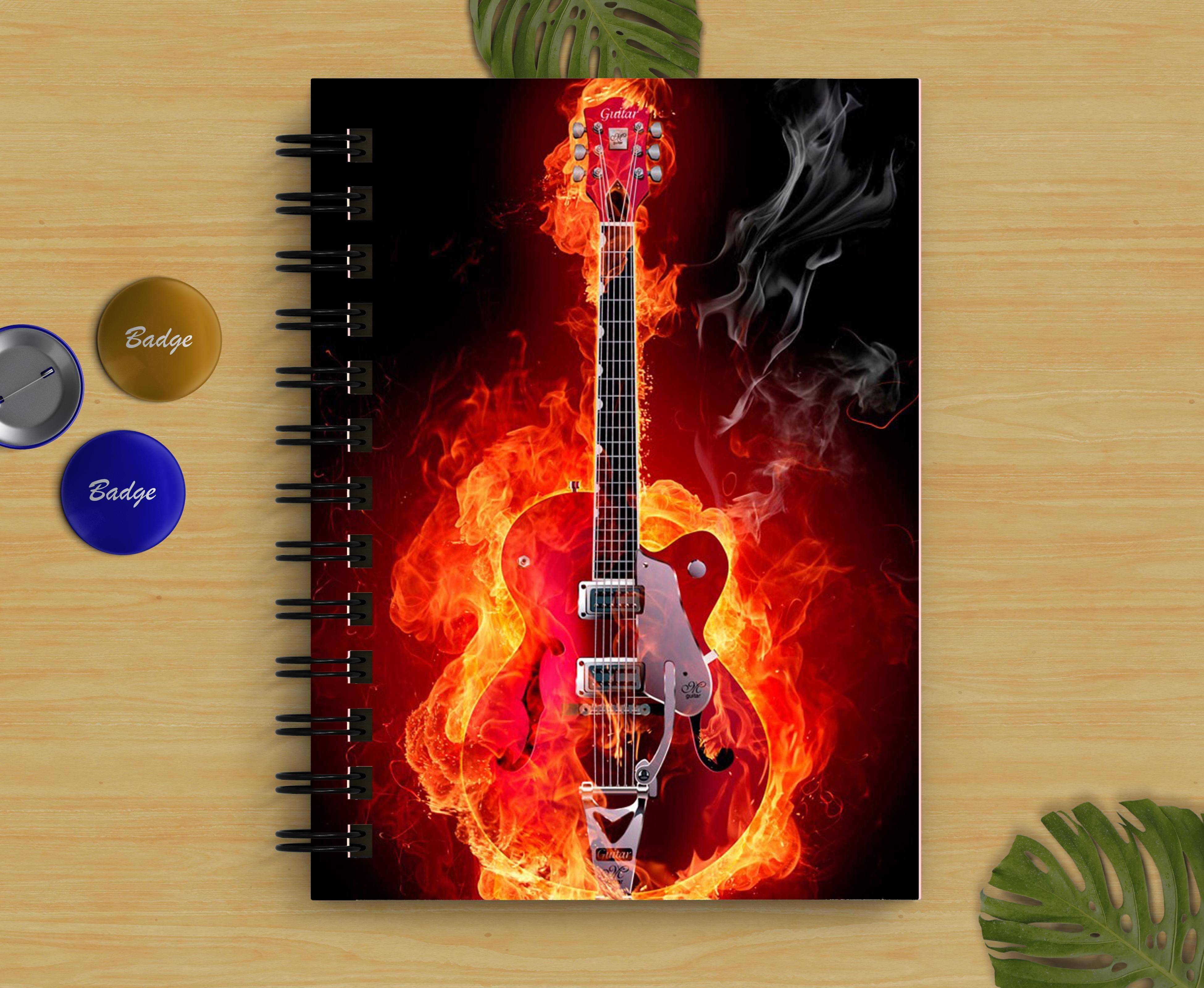     			DI-KRAFT Handcrafted Guitar Print diary A5 Diary Unruled 160 Pages (Multicolor)