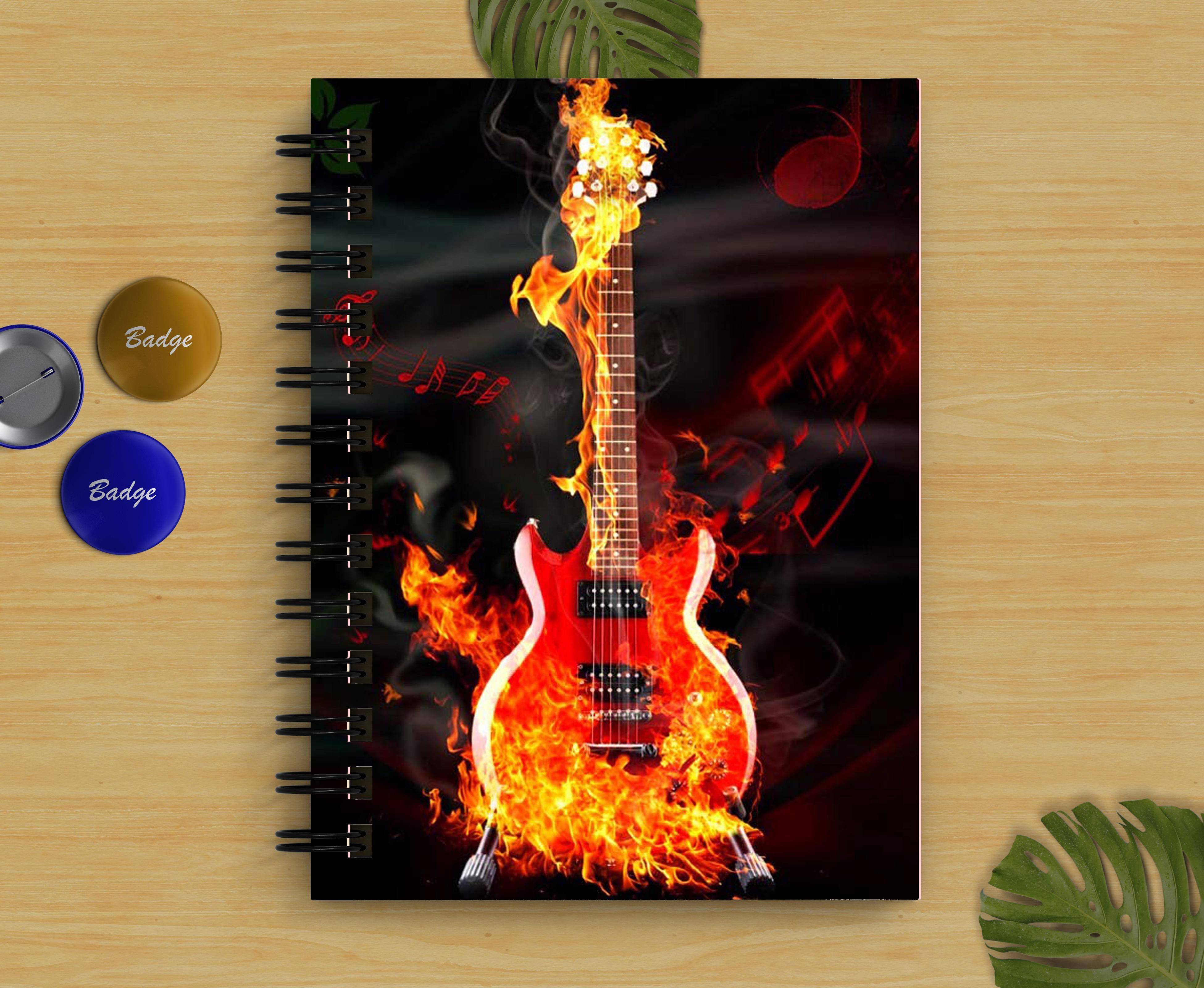     			DI-KRAFT Handcrafted Guitar Print diary A5 Diary Unruled 160 Pages (Multicolor)