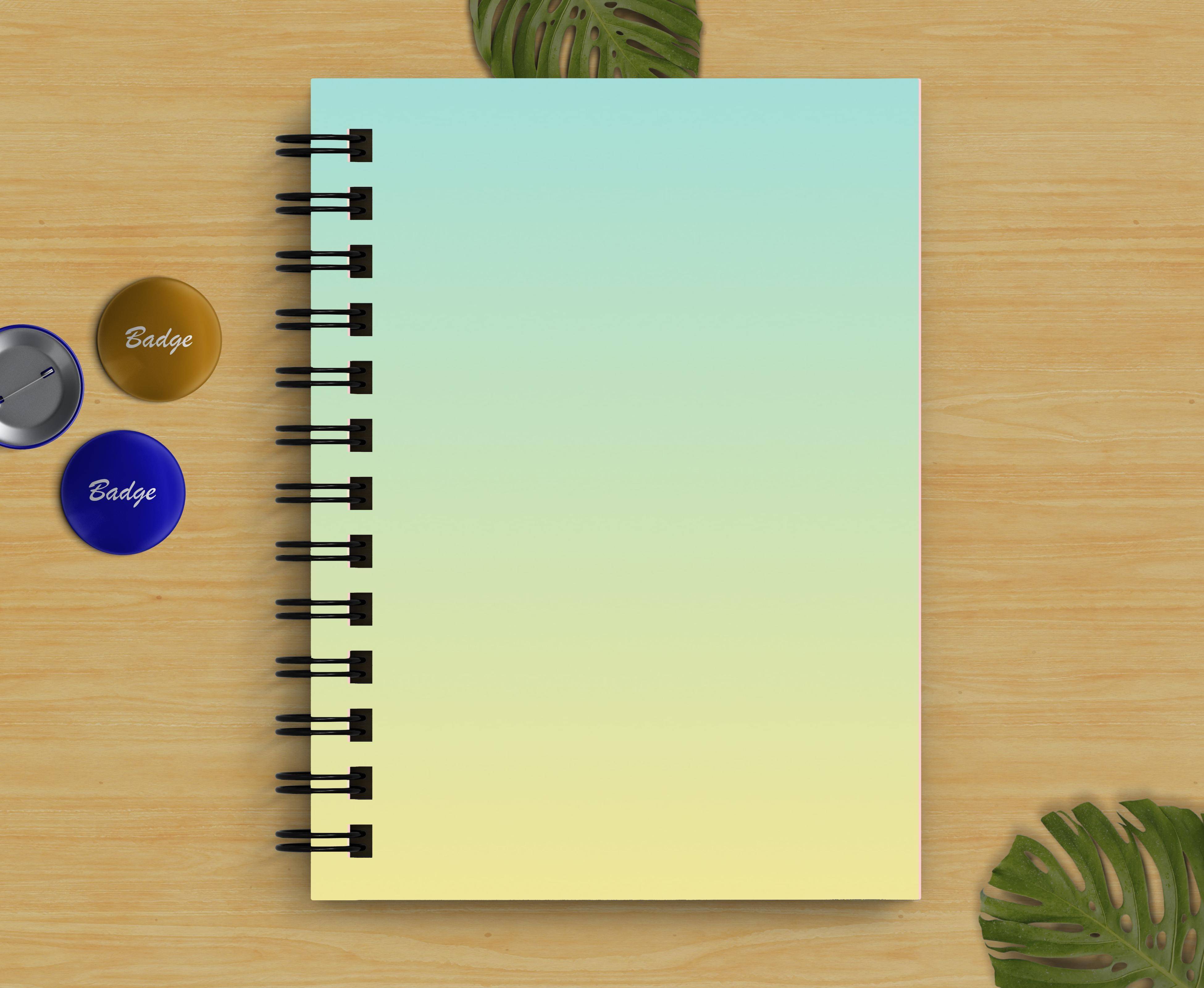     			DI-KRAFT Handicraft Diary A5 Diary Unruled 160 Pages (Green, Blue)