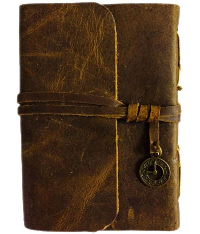     			DI-KRAFT Handmade Classic Design Leather A6 Diary Unruled 200 Pages (Brown)