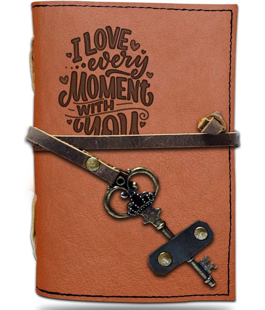     			DI-KRAFT Handmade Classic Design Leather-Printed Leather A6 Diary Unruled 200 Pages (Brown 38)