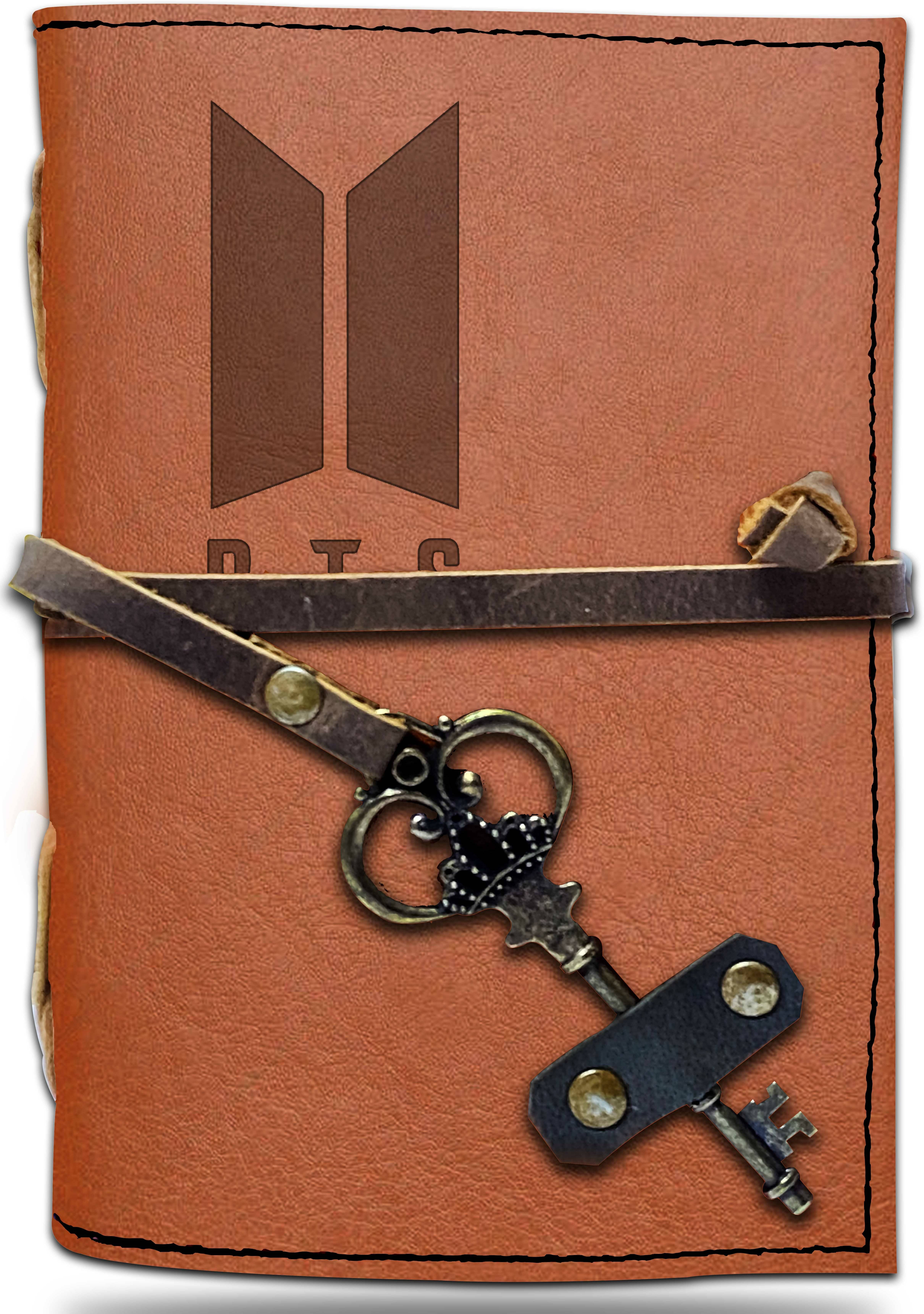     			DI-KRAFT Handmade Classic Design Leather-BTS Printed Diary A6 Diary Unruled 200 Pages (Brown 18)