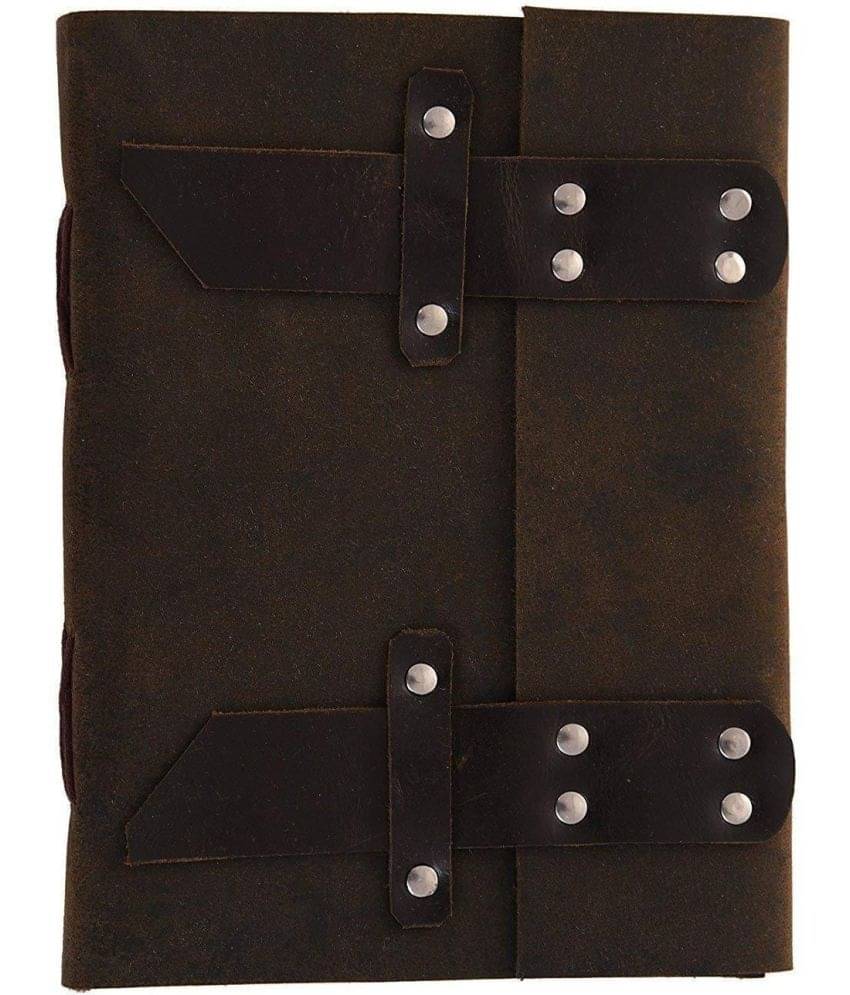     			DI-KRAFT Handmade Classic Design Leather A6 Diary Unruled 200 Pages (Brown)