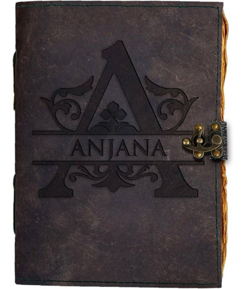     			DI-KRAFT Handmade Classic Design Leather-ANJANA Printed Diary A5 Diary Unruled 200 Pages (Brown 67)