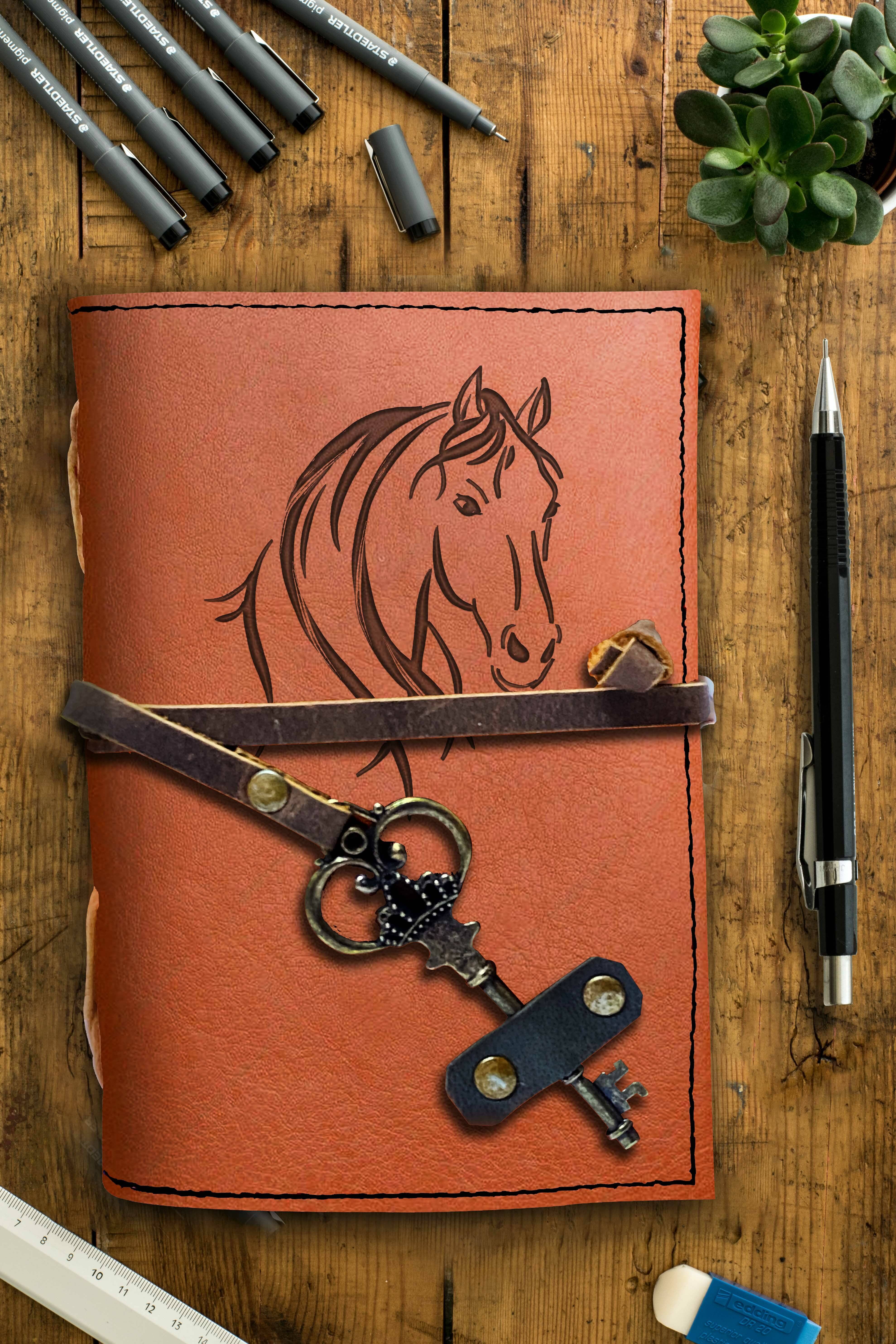     			DI-KRAFT Handmade Classic Design Leather-Printed Leather A6 Diary Unruled 200 Pages (Brown 24)