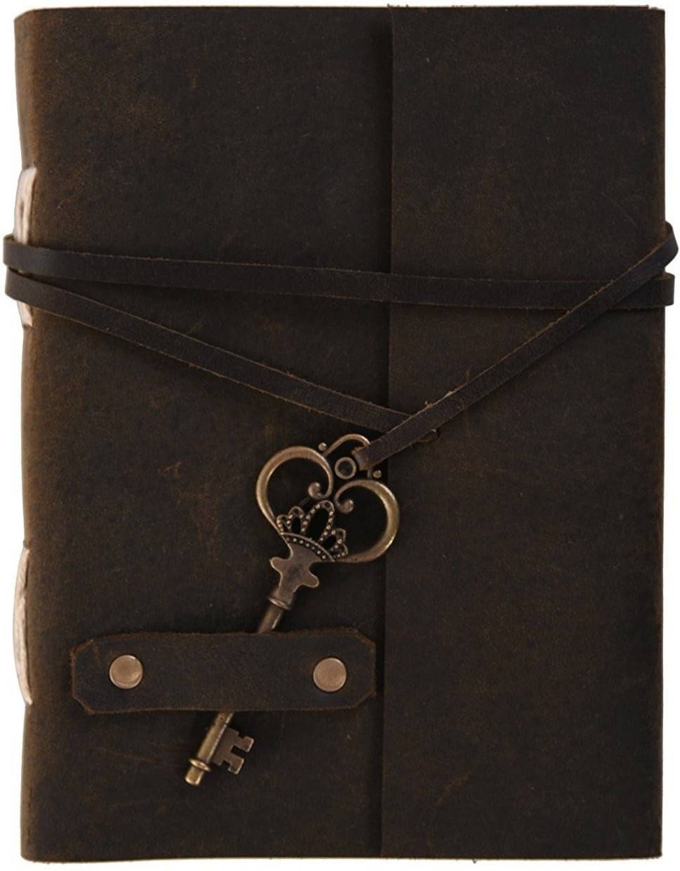     			DI-KRAFT Handmade Classic Design Leather A5 Diary Unruled 200 Pages (Brown)