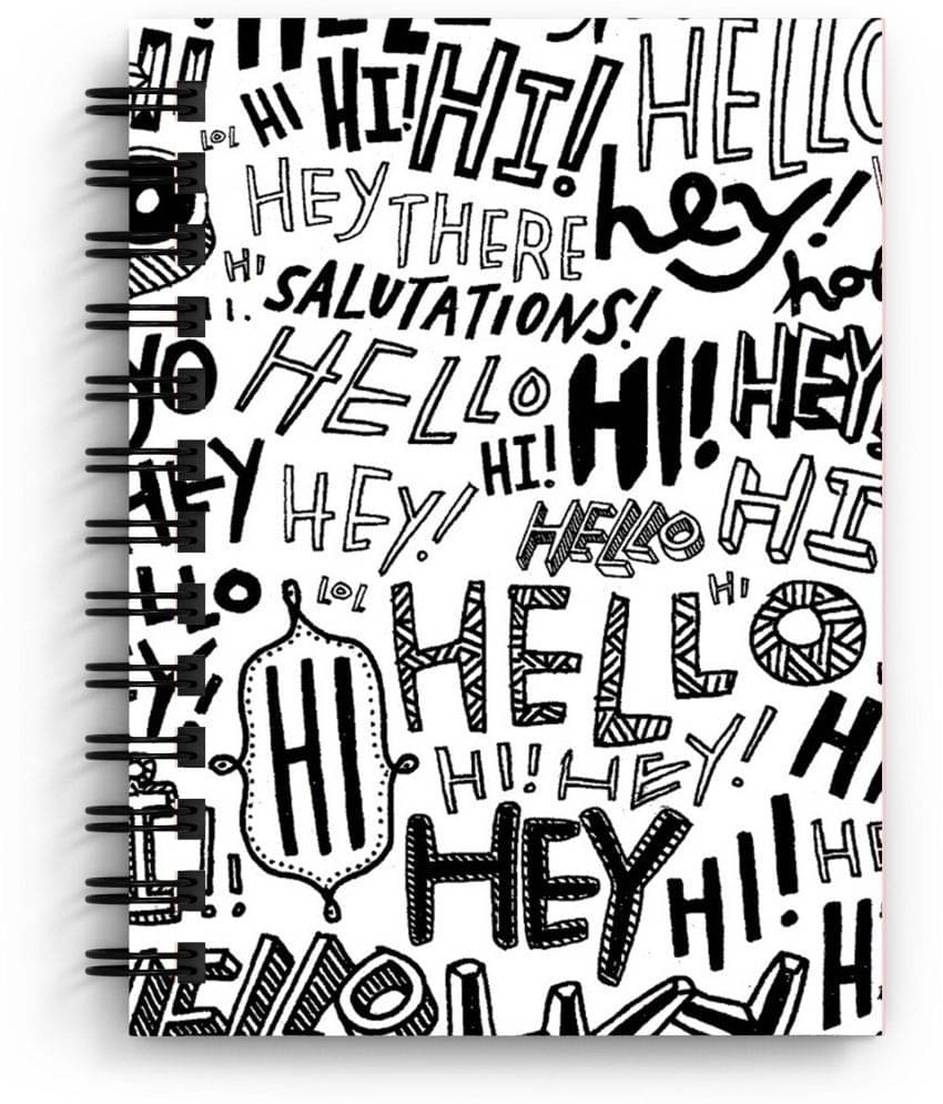     			DI-KRAFT Handmade Diary A5 Diary Unruled 160 Pages (White and Black)