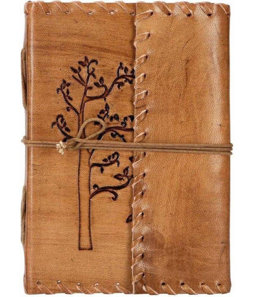     			DI-KRAFT Handmade Leather Dairy A5 Diary Unruled 200 Pages (Brown)