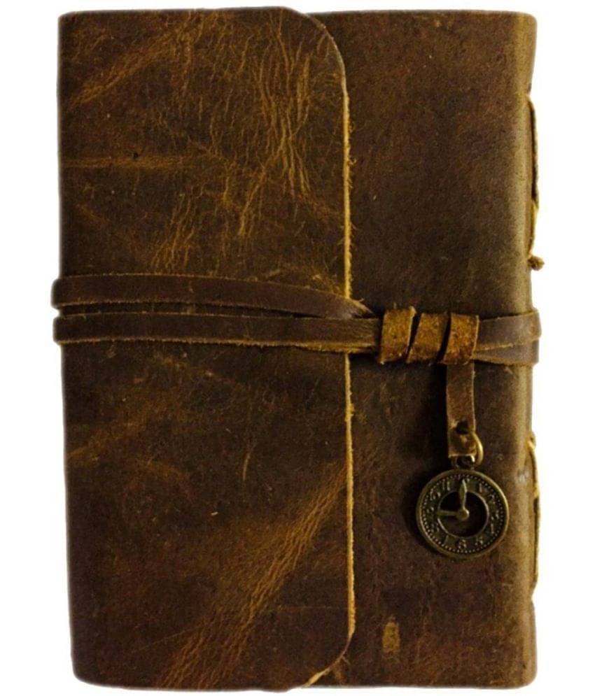     			DI-KRAFT Handmade Paper diary A5 Diary unruled 200 Pages (Brown)