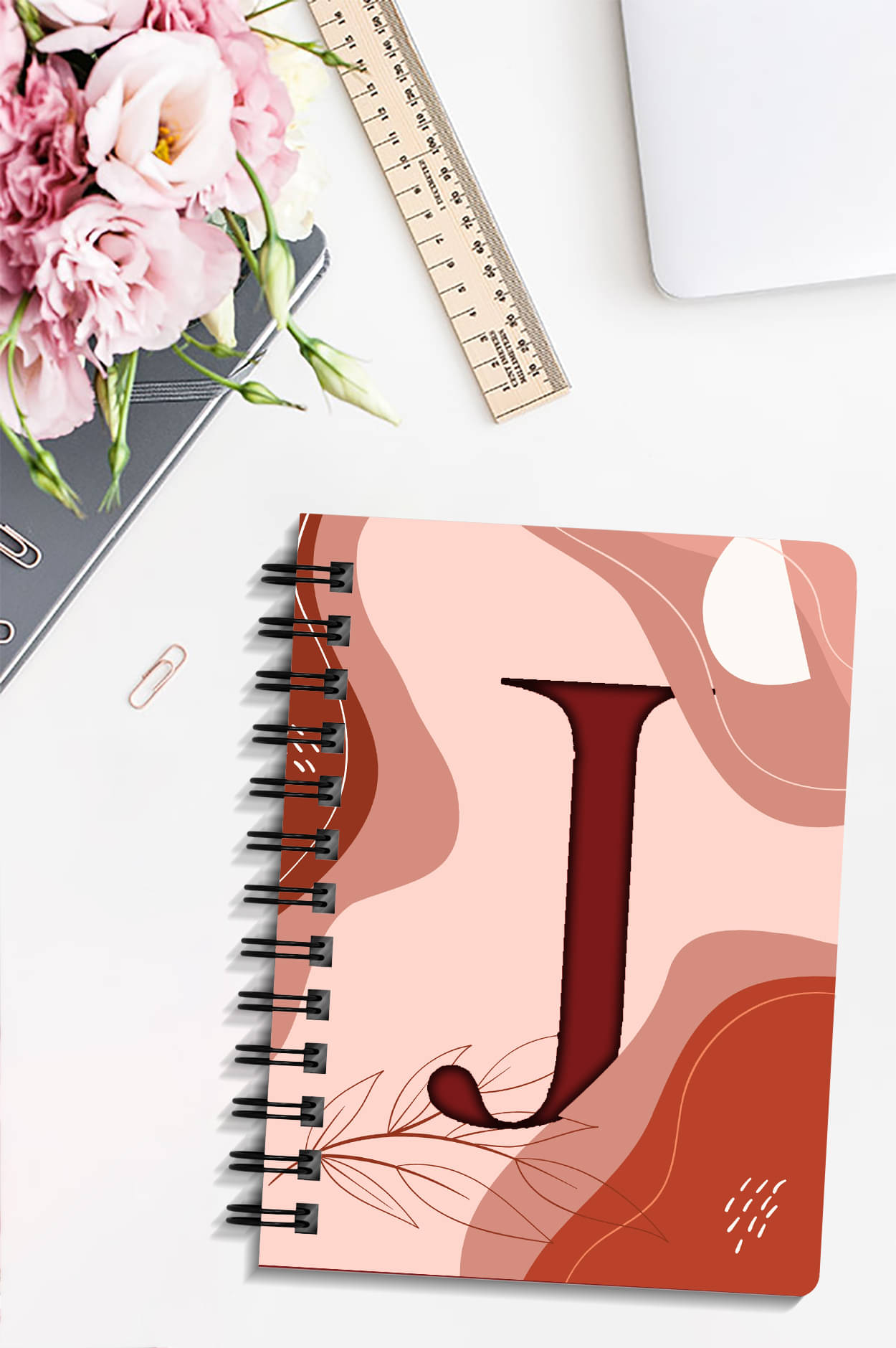     			DI-KRAFT J Printed Wiro Binding Diary ||Name Printed Diary For School/Collage A5 Diary Unruled 200 Pages (Biege 4)
