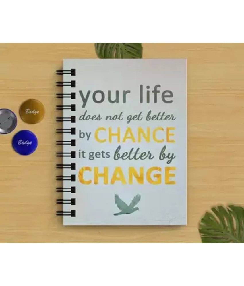     			DI-KRAFT Life Quotes Print Handcraft Diary A5 Diary Unruled 160 Pages (Multicolor 8)
