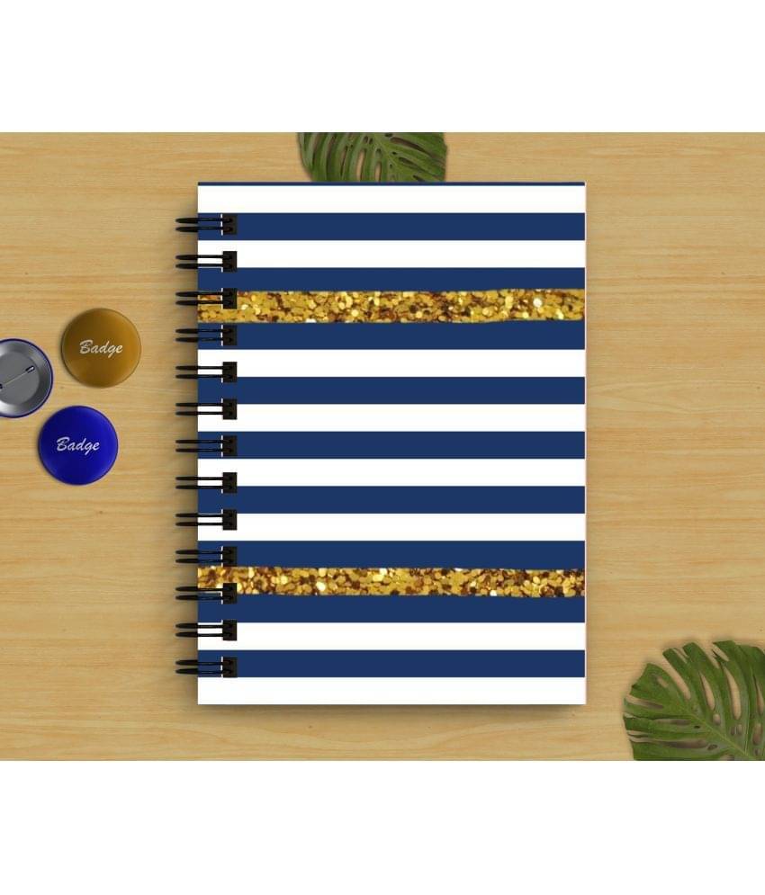     			DI-KRAFT Lines Printed Regular Notebook A5 Diary Unruled 160 Pages (White)