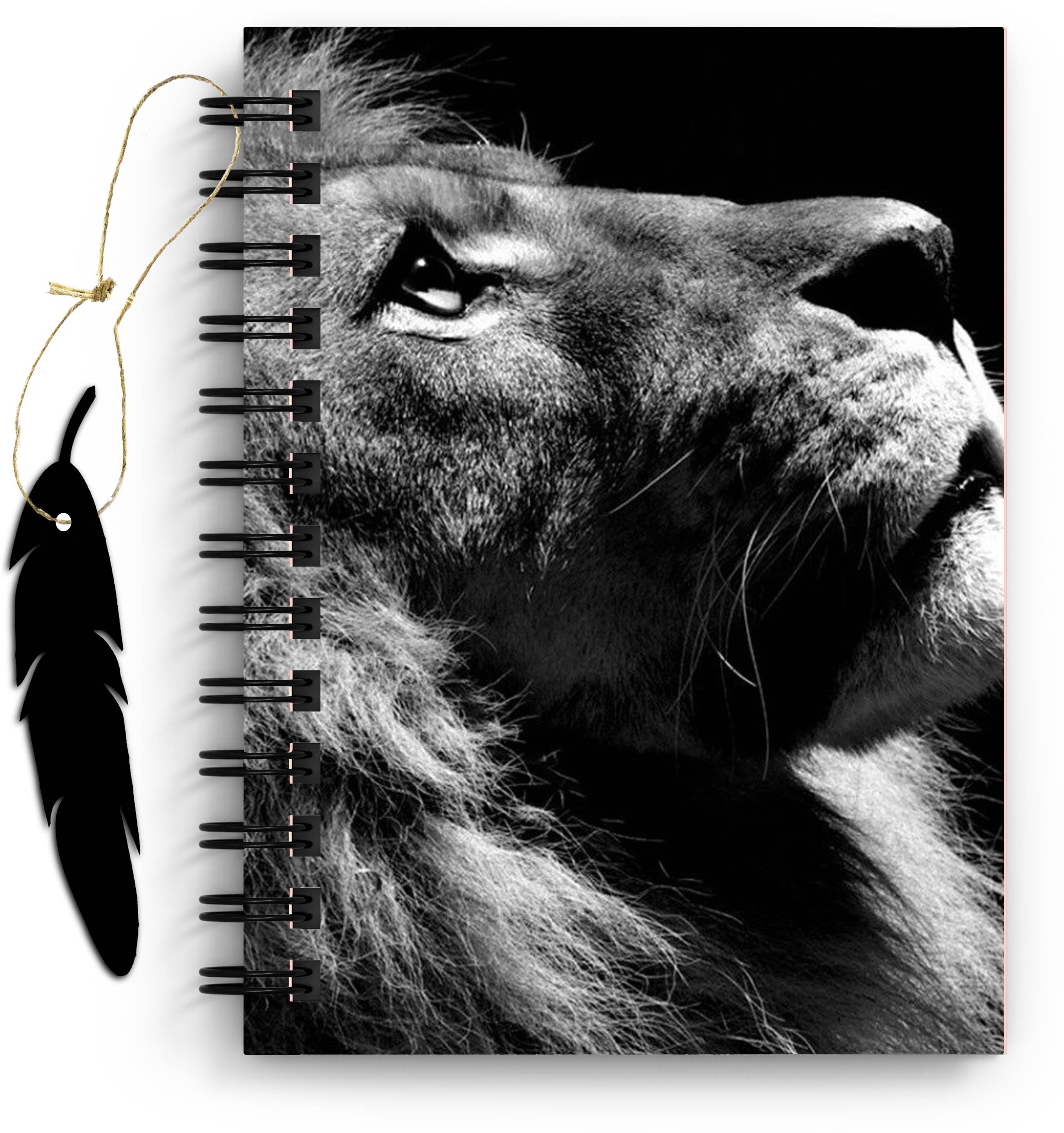     			DI-KRAFT Lion Printed Diary with Bookmark for Home and office use (6*8Inch) A5 Diary Unruled 160 Pages (Multicolor)