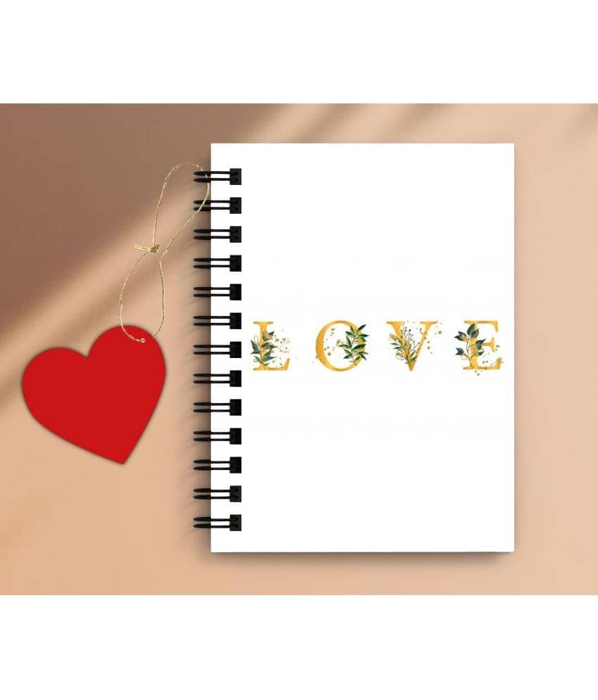     			DI-KRAFT Love Notebook for Gift , home & office use spiral diary with Dangler (6*8 Inch) A5 Diary Unruled 160 Pages (Multicolor)