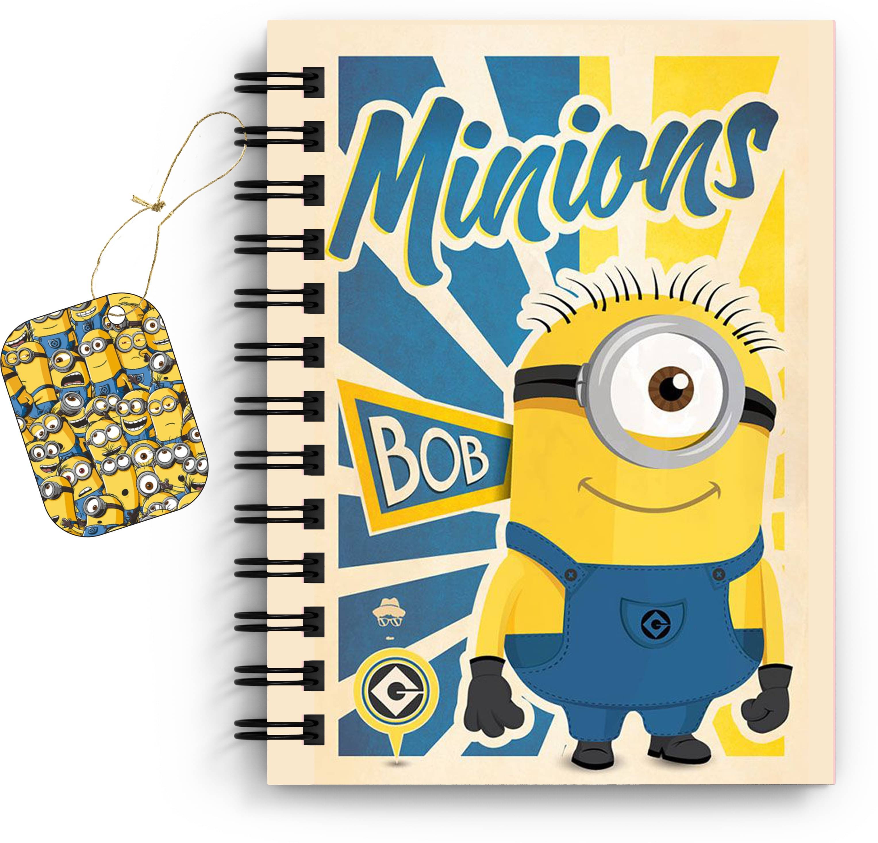     			DI-KRAFT Minions Character Printed Diary/Notebook with Bookmark A5 Diary Unruled 160 Pages (Multicolor)