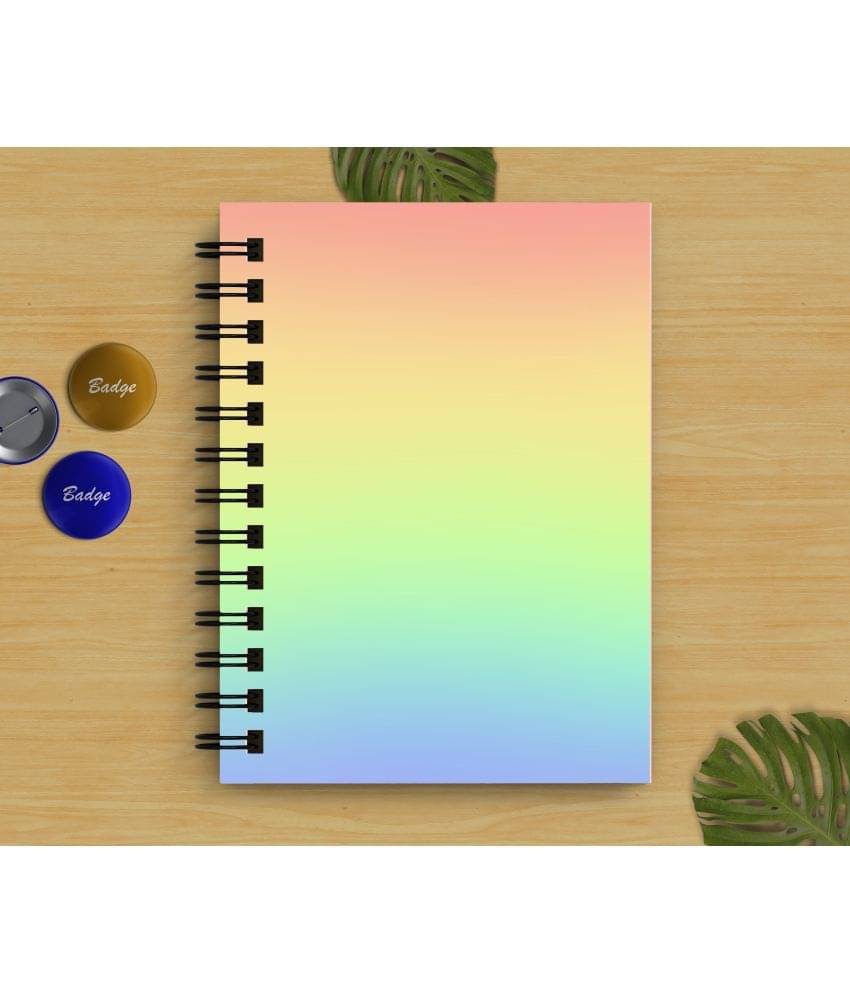     			DI-KRAFT Multicolor Shaded Regular Notebook A5 Diary Unruled 160 Pages (Multicolor)