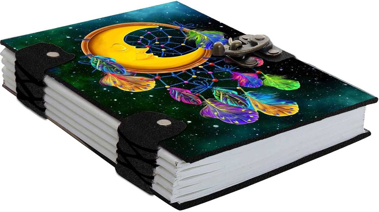     			DI-KRAFT Printed Diary Notebook With Lock Clasp For Gift/Office Use (5*7 Inch,160 Pages) A5 Diary Unruled 160 Pages (Mutlicolor-7)