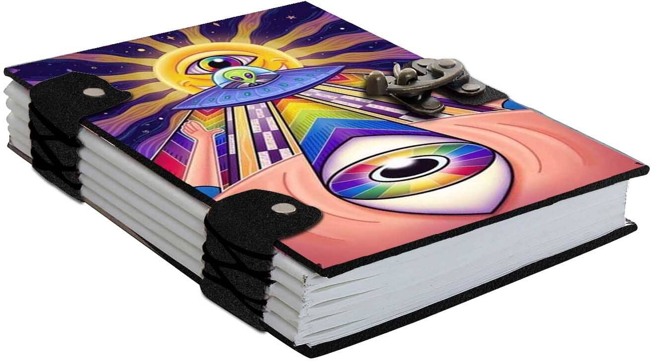     			DI-KRAFT Printed Diary Notebook With Lock Clasp For Gift/Office Use (5*7 Inch,160 Pages) A5 Diary Unruled 160 Pages (Mutlicolor-6)