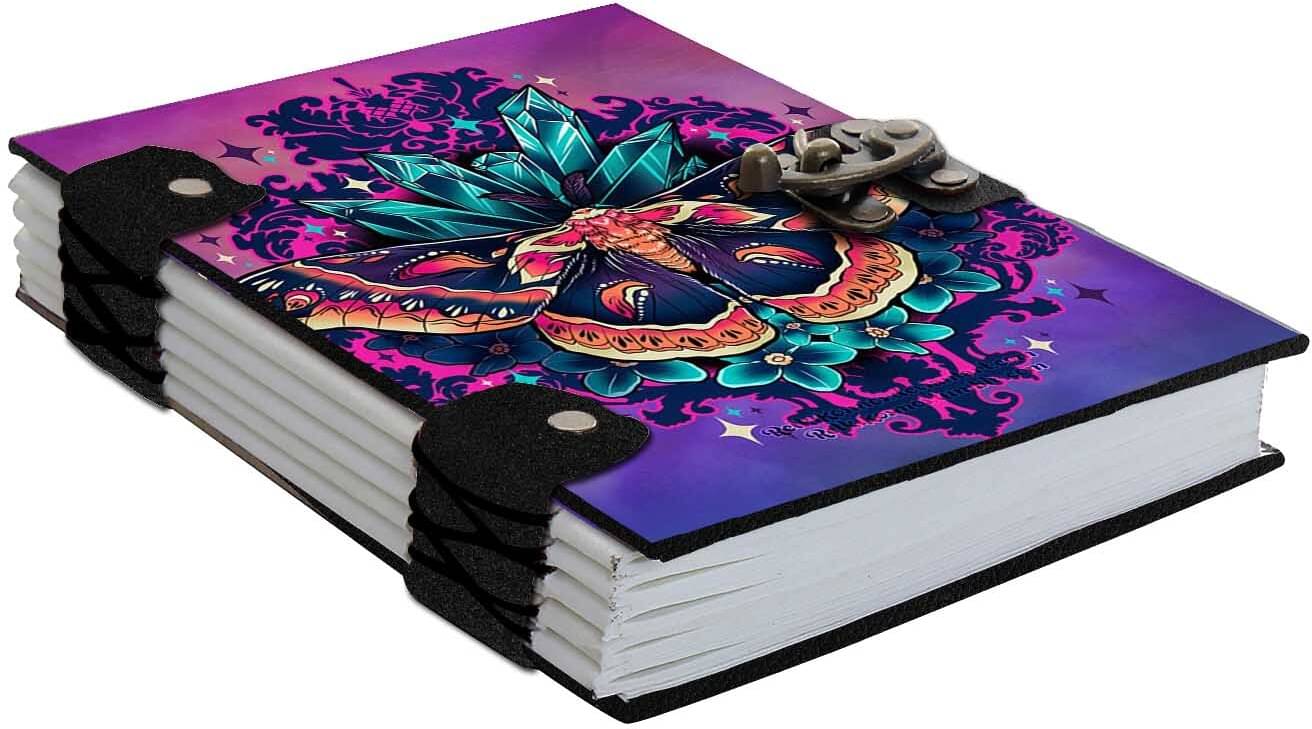     			DI-KRAFT Printed Diary Notebook With Lock Clasp For Gift/Office Use (5*7 Inch,160 Pages) A5 Diary Unruled 160 Pages (Mutlicolor-4)