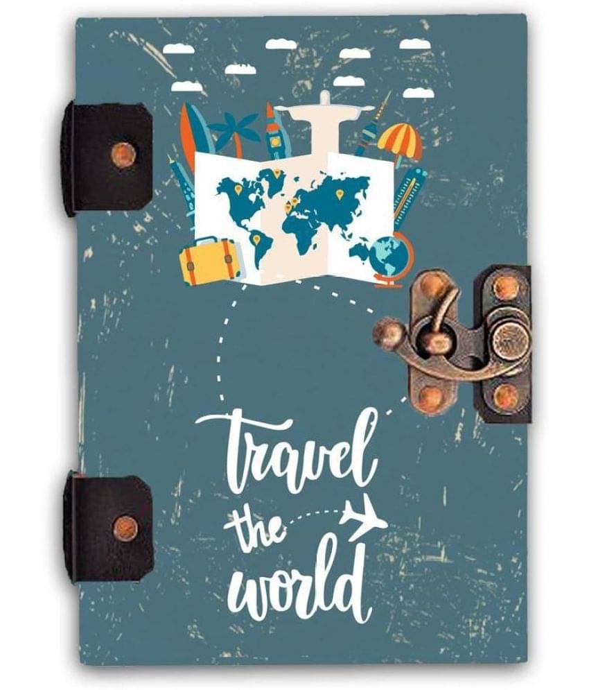     			DI-KRAFT Quote Printed Designer Cardboard Notebook 120GSM (7*5Inch) For Office & Home use A5 Diary Unruled 200 Pages (Blue)