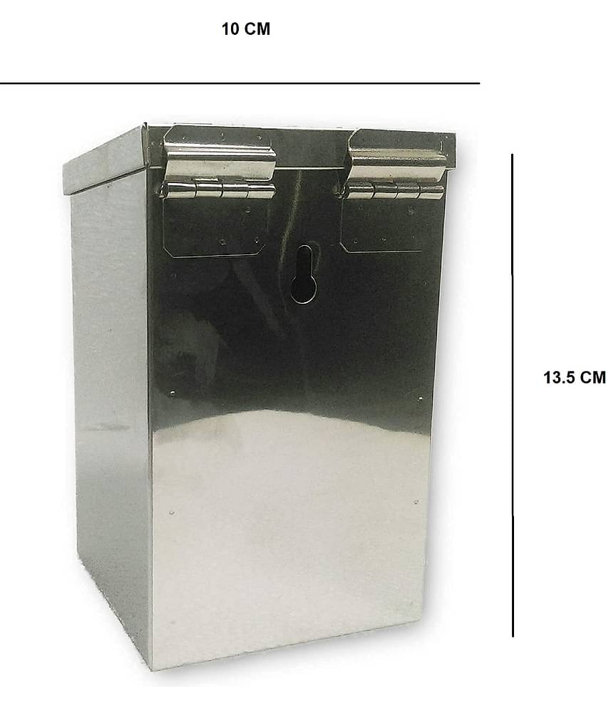 Dynore Stainless Steel Coin Box/Piggy Bank/Gullak/Donation/ Suggestion Box