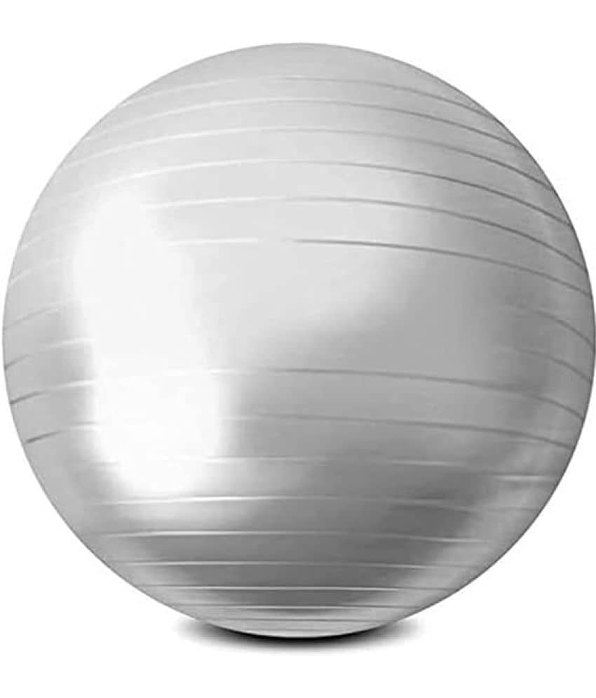 Exercise Gym Ball, PVC Anti Burst Fitness Ball Extra Workout Stability Balance Swiss Yoga Ball with Foot Pump, 65Cm, Grey, Pack of 1 - Sports and Fitness Equipment | Buy online on ZillyBuy