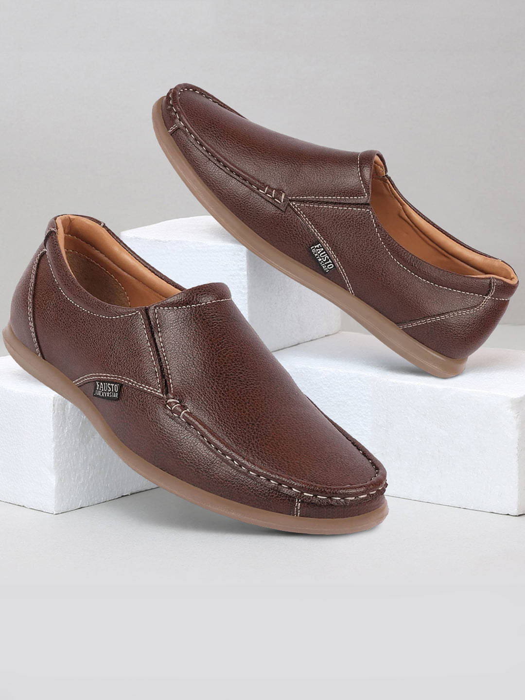     			Fausto Brown Men's Slip on
