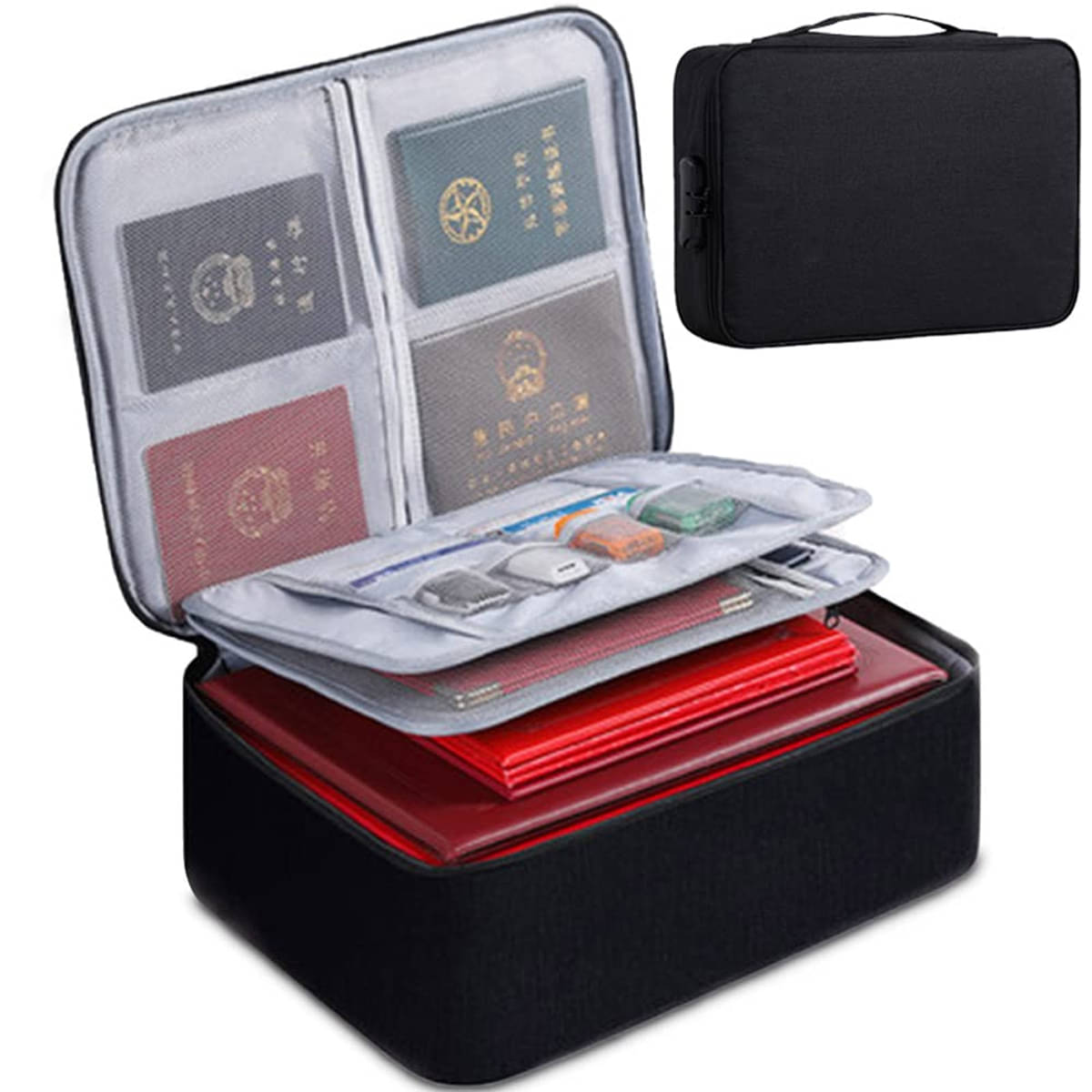     			GEEO Black Document Bag ( Pack of 1 )