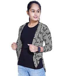 Little Funky Single Girls 100% Cotton Shrugs ( Gray )