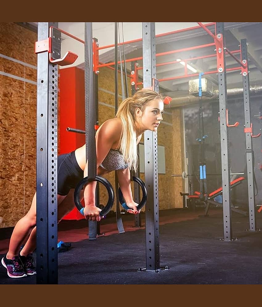 Gymnastics Rings,Roman Ring with Straps & Buckles, Calisthenic Rings for Cross Fitness Functional Training & Home Gym Workouts, Strength Training, Pull Ups Pack of 1 - Sports and Fitness Equipment | Buy online on ZillyBuy