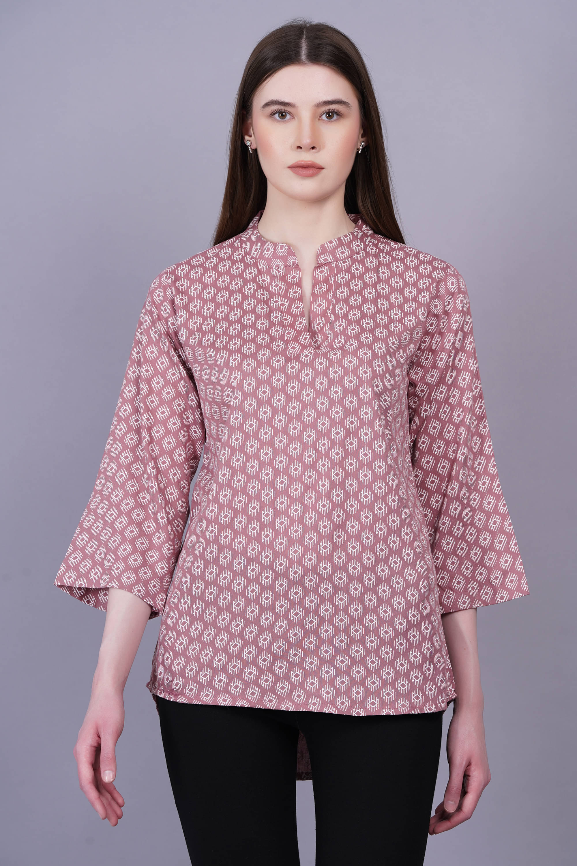     			JC4U Women's Rayon Tunic ( Red )