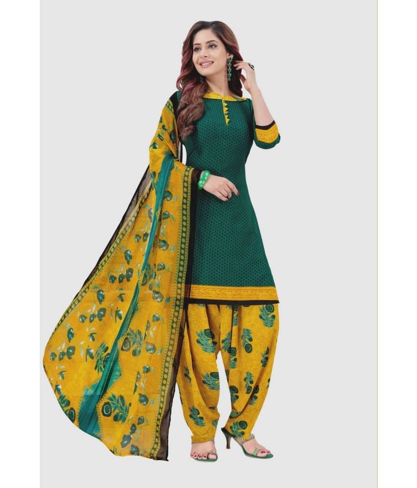 Kkrish Unstitched Crepe Printed Dress Material - Green ( Pack of 1 ) Kkrish Unstitched Crepe Printed Dress Material - Green ( Pack of 1 )