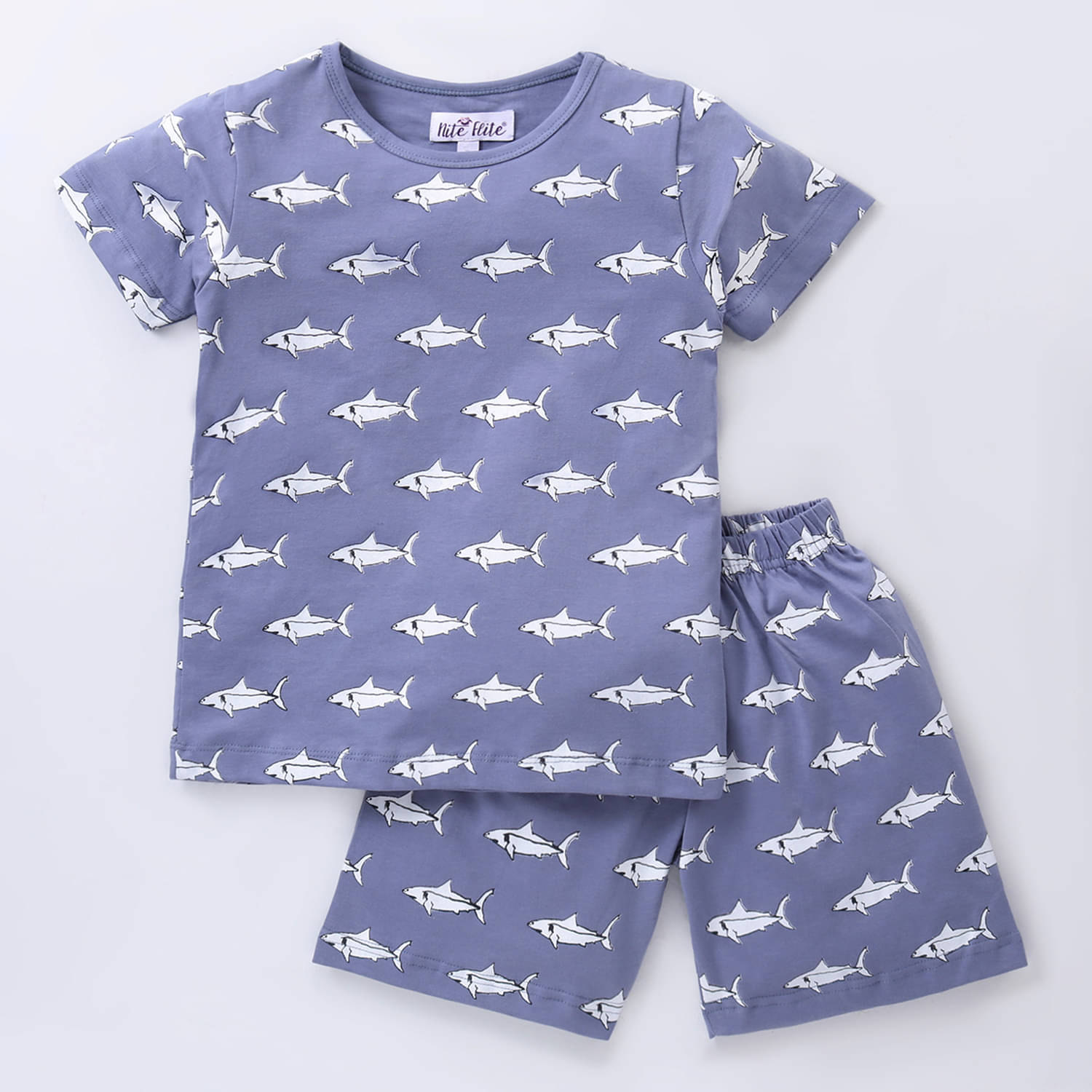 Nite Flite Pack of 1 Boys 100% Cotton Nightsuit Set ( Grey ) Nite Flite Pack of 1 Boys 100% Cotton Nightsuit Set ( Grey )
