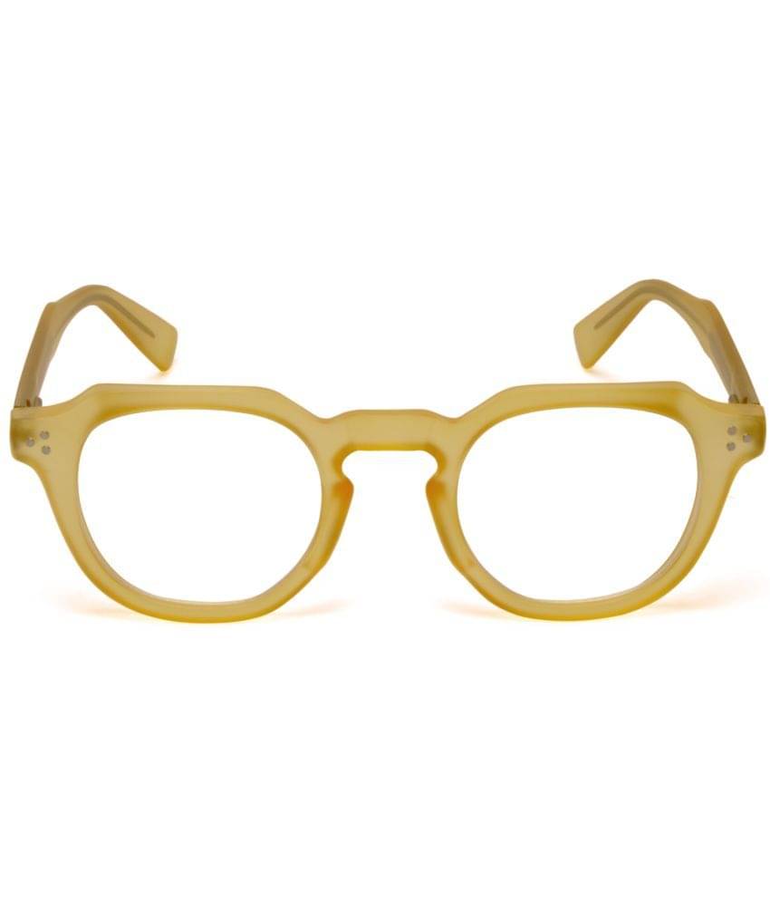     			OREADERS Yellow Round Eyeglass Frame ( Pack of 1 )