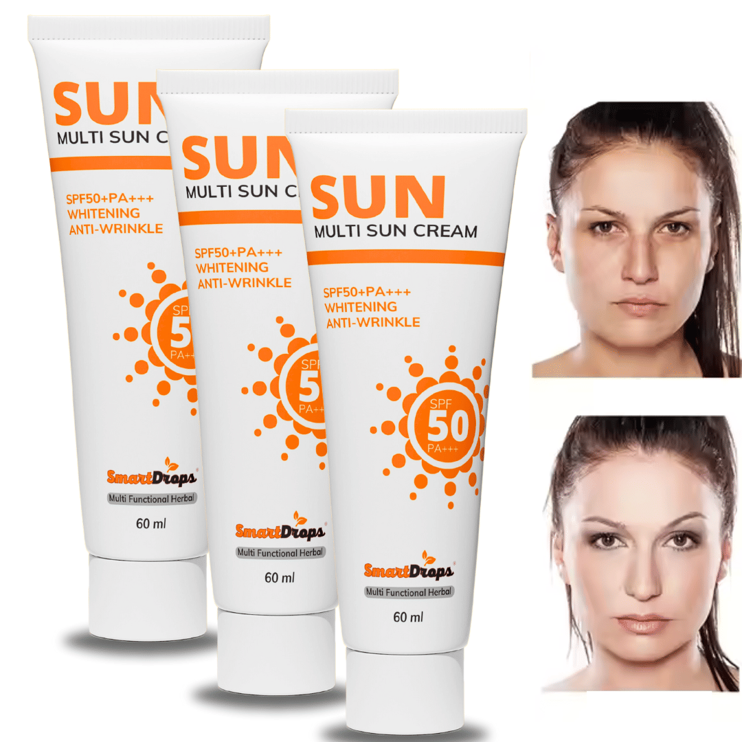 Smartdrops SPF 50 Sunscreen Cream For All Skin Type ( Pack of 3 )