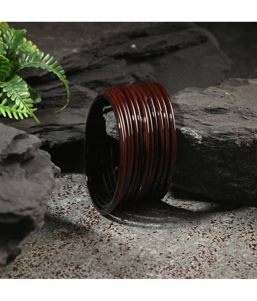 Somil Brown Bangle Set ( Pack of 12 )     			Somil Brown Bangle Set ( Pack of 12 )