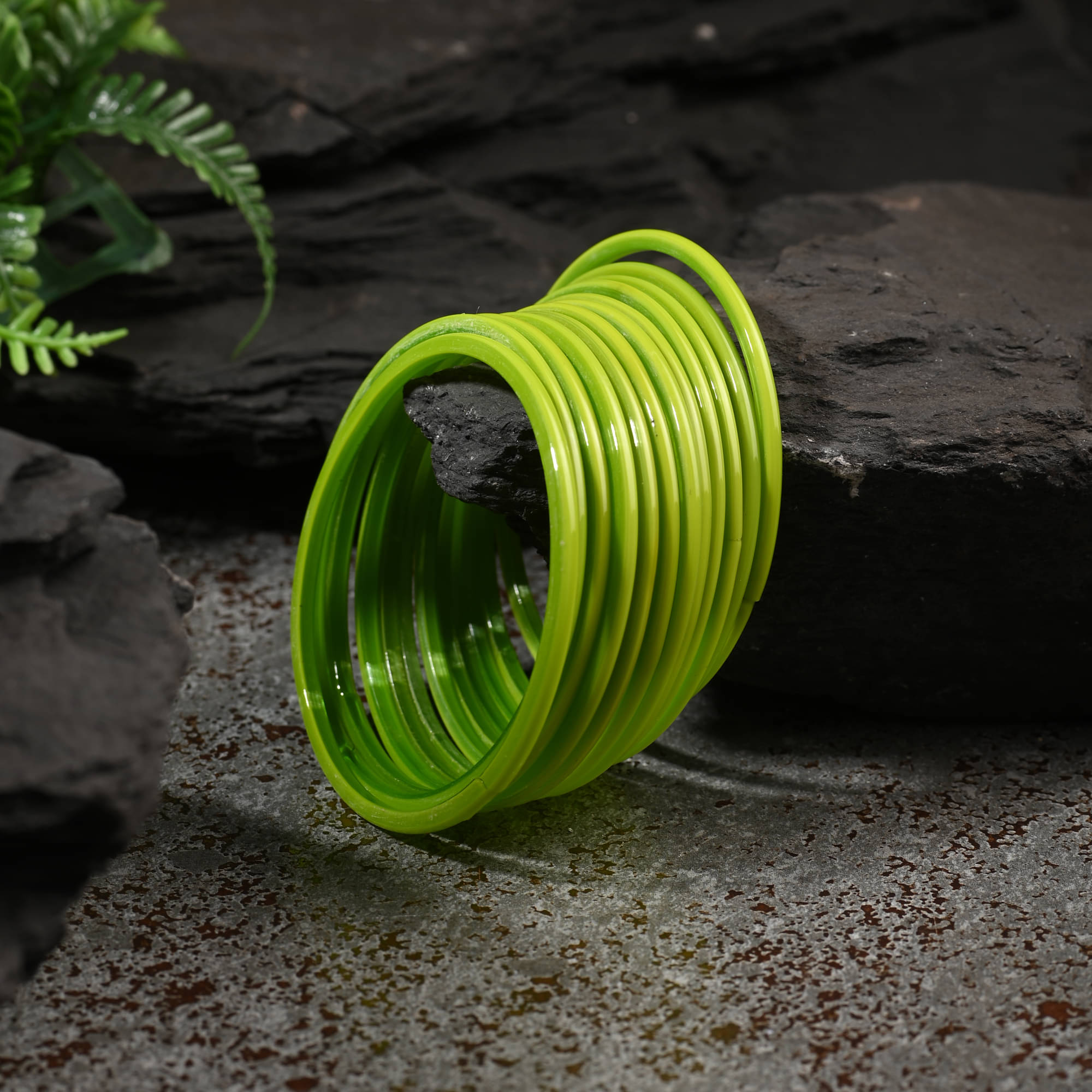 Somil Green Bangle Set ( Pack of 12 )     			Somil Green Bangle Set ( Pack of 12 )
