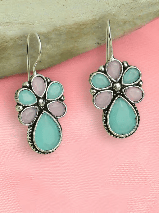     			Sunhari Jewels Multi Color Hoops Earrings ( Pack of 1 )