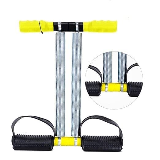 Tummy Trimmer Double Spring,  Men Women for Abs Workout Stomach Exercise Machine Abdominal Belly Exercise Waist Trimmer Home Workout Gym Equipment,(Yellow) of 1 - Sports and Fitness Equipment | Buy online on ZillyBuy