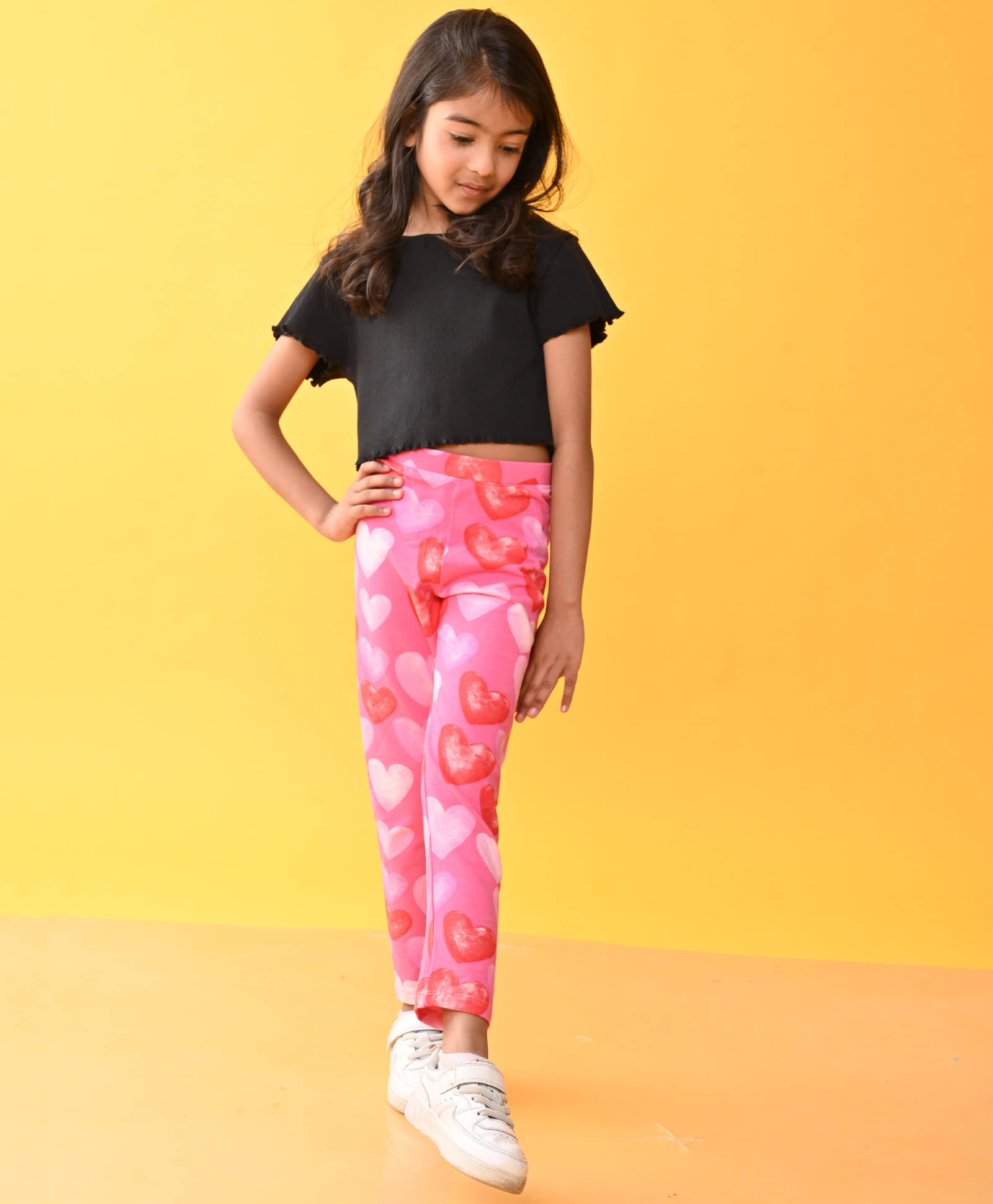     			ANTHRILO - Black Cotton Blend Girls Leggings ( Pack of 1 )