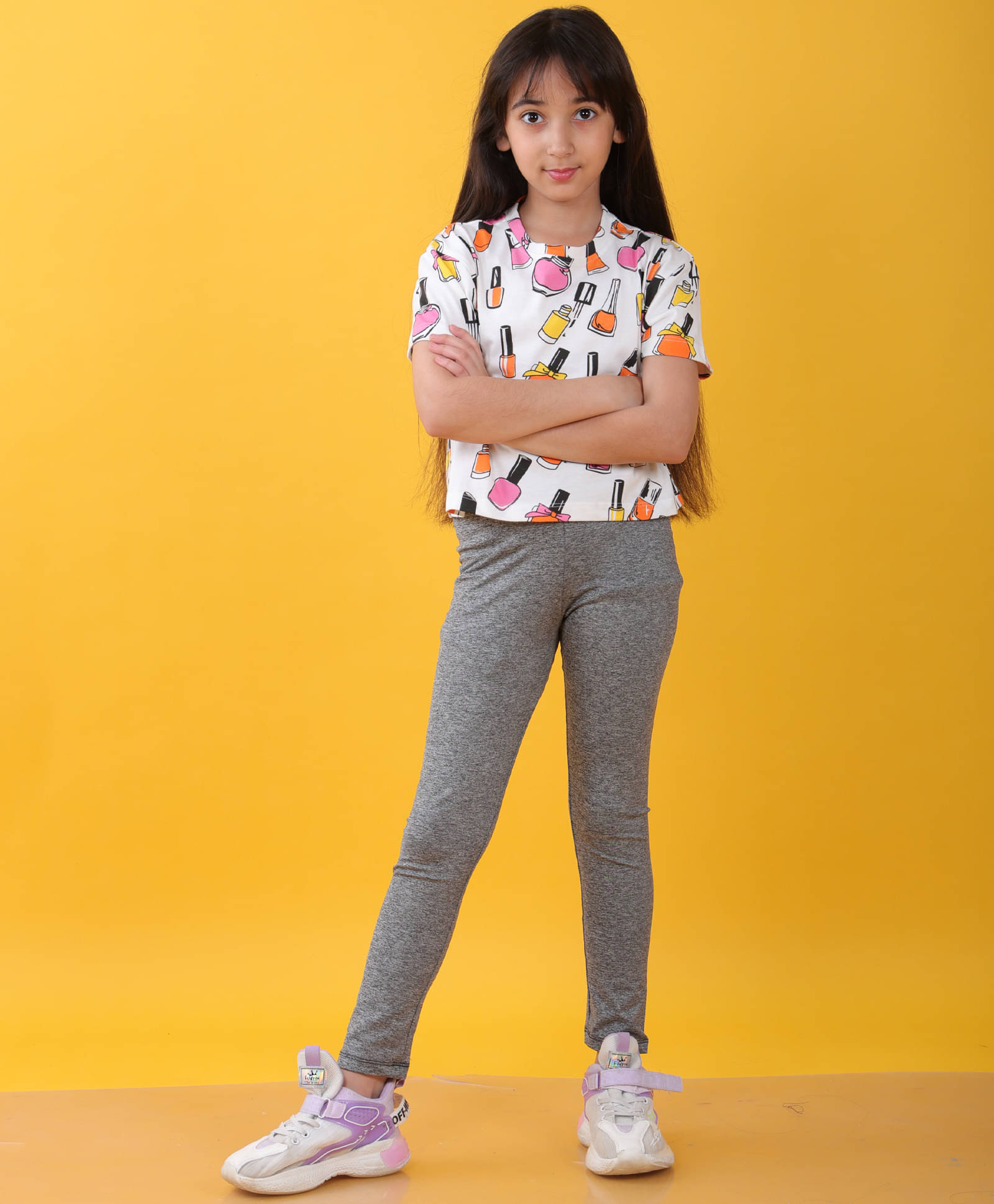     			ANTHRILO - White Cotton Blend Girls Leggings ( Pack of 1 )