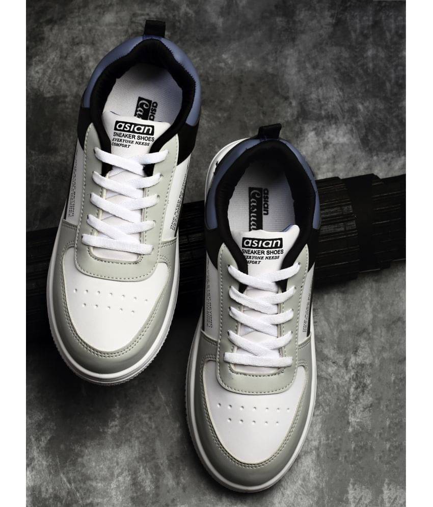     			ASIAN THUNDER-03 Light Grey Men's Sneakers