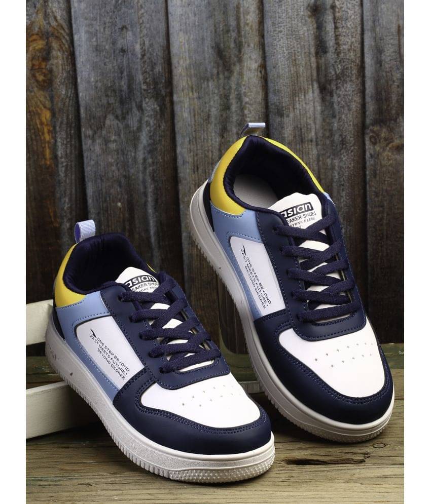     			ASIAN THUNDER-03 White Men's Sneakers