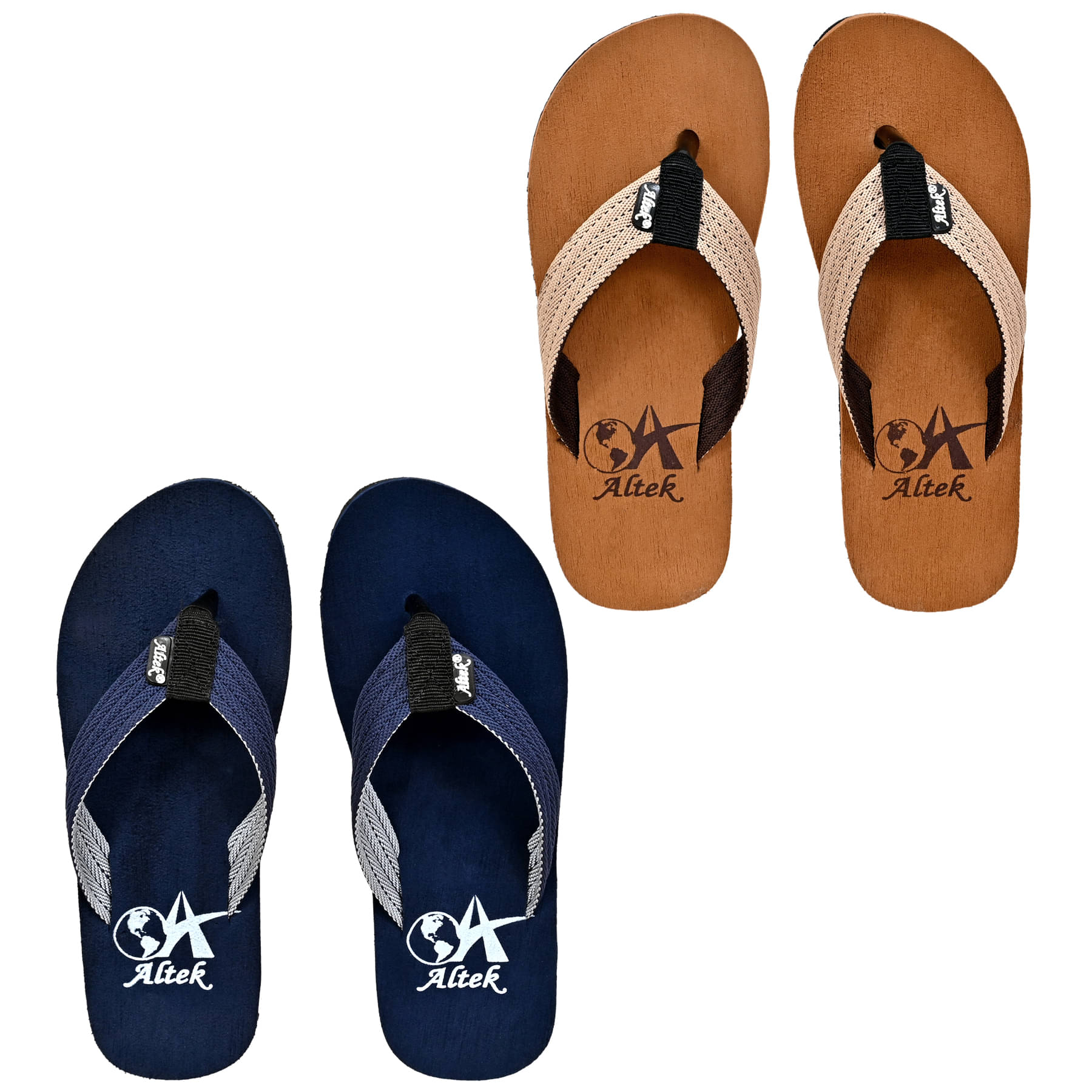     			Altek Navy Men's Thong Flip Flop