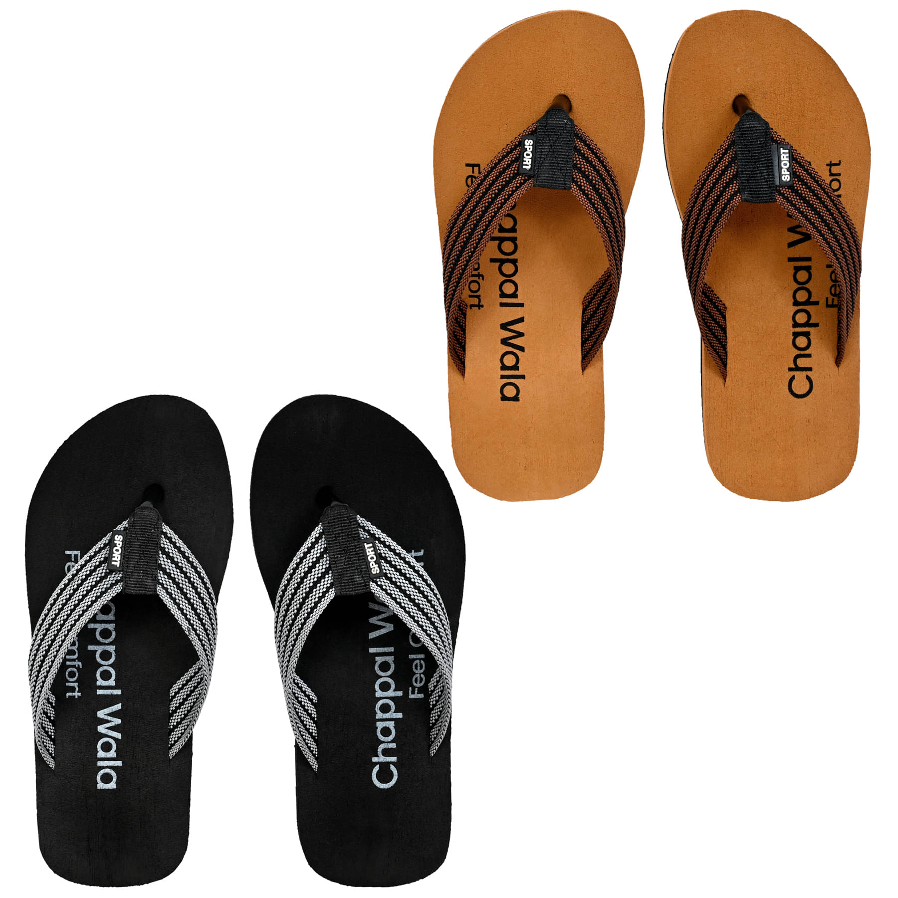     			Altek Tan Men's Thong Flip Flop