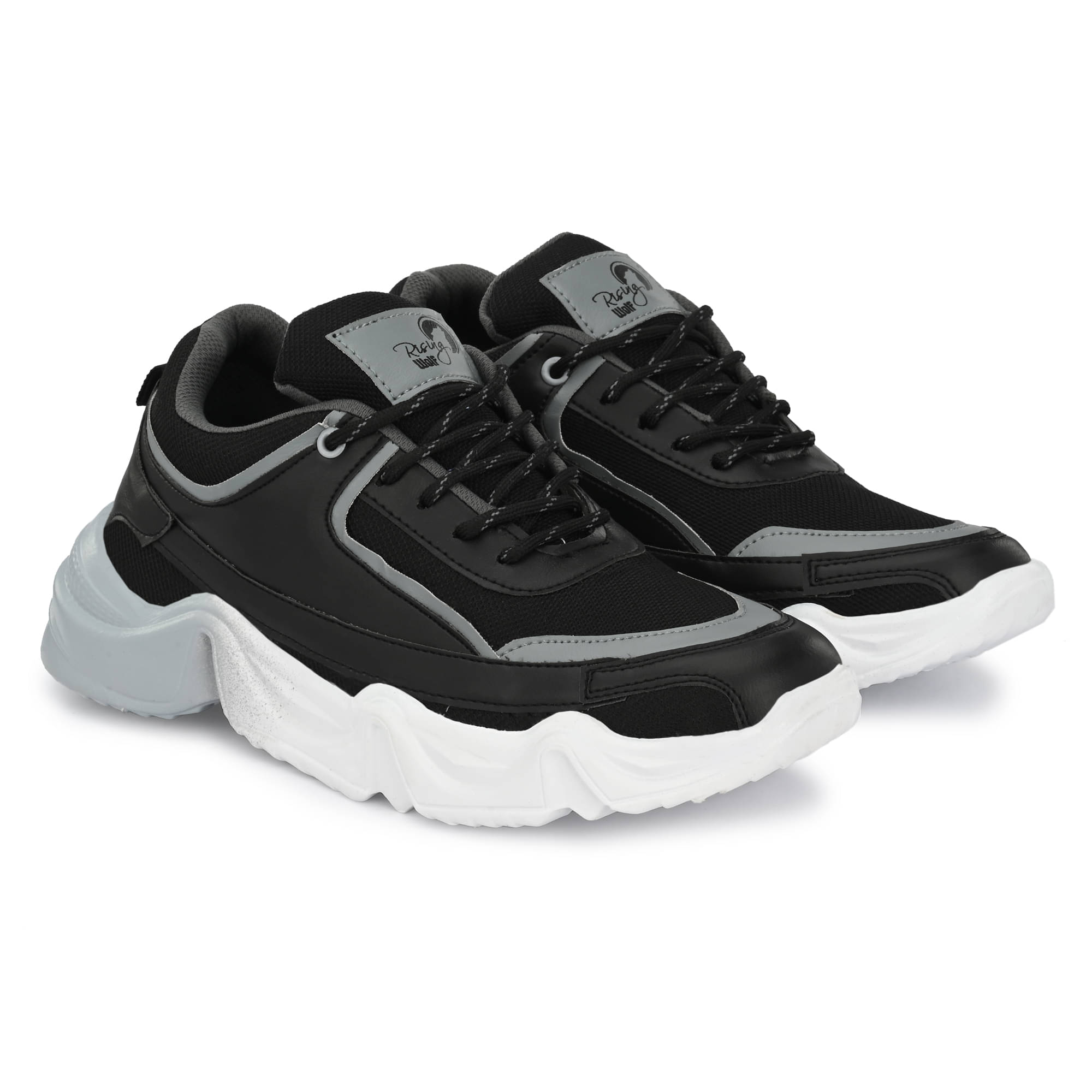     			Rising Wolf Synthetic Leather Sneakers Grey Men's Sneakers