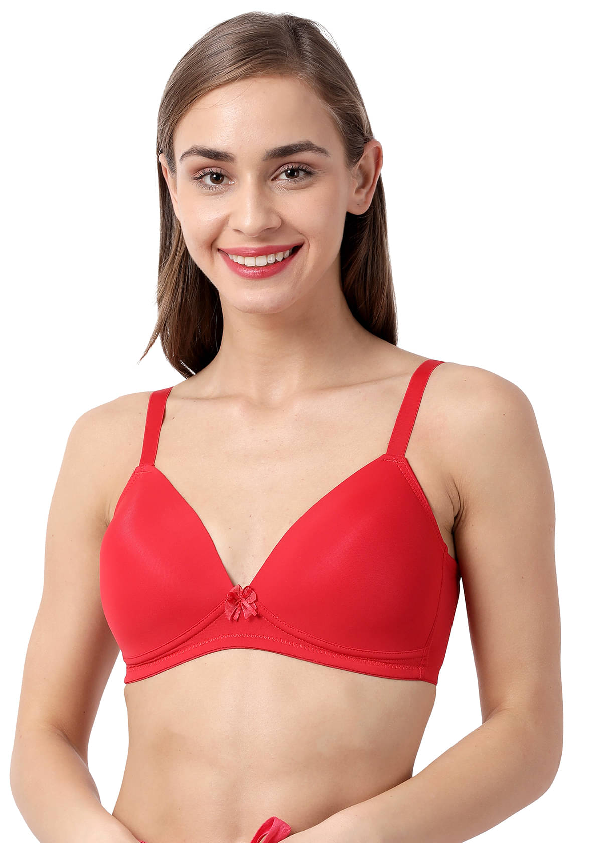 Taabu Nylon Women's T-Shirt Bra ( Red ) ST007-MoltenLava     			Taabu Nylon Women's T-Shirt Bra ( Red ) ST007-MoltenLava